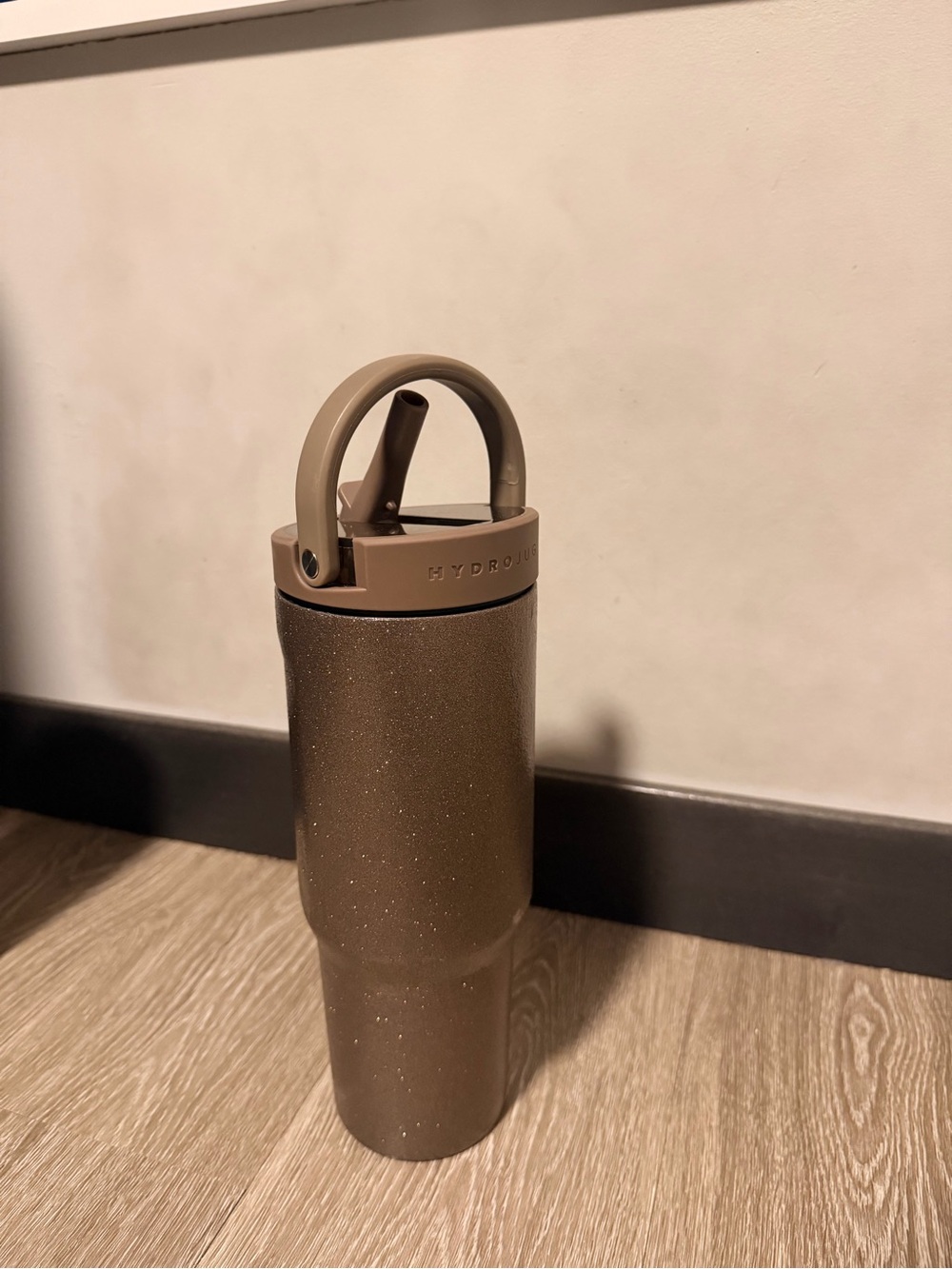 HydroJug Brown Glitter Tumbler with Carry Handle